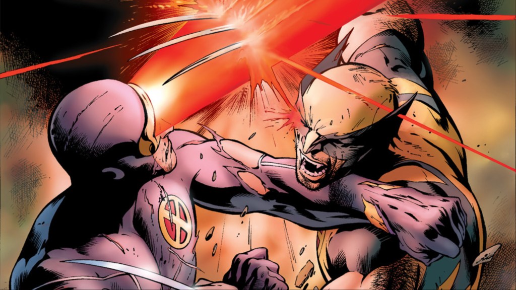 Wolverine and Cyclops fighting