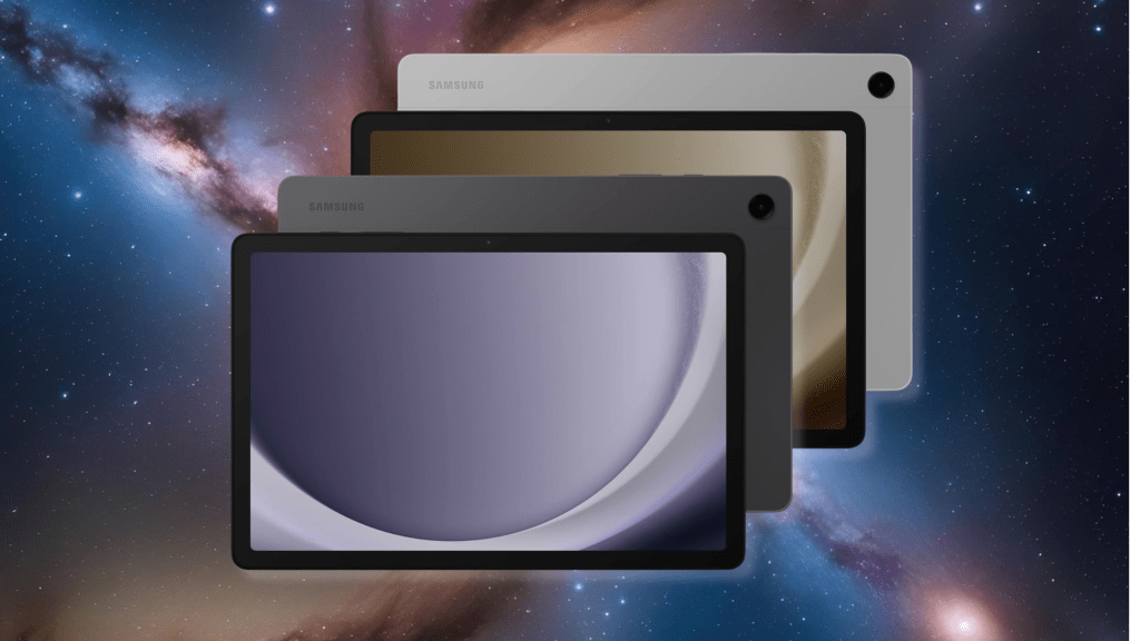 Samsung Galaxy tab A9+ with space background